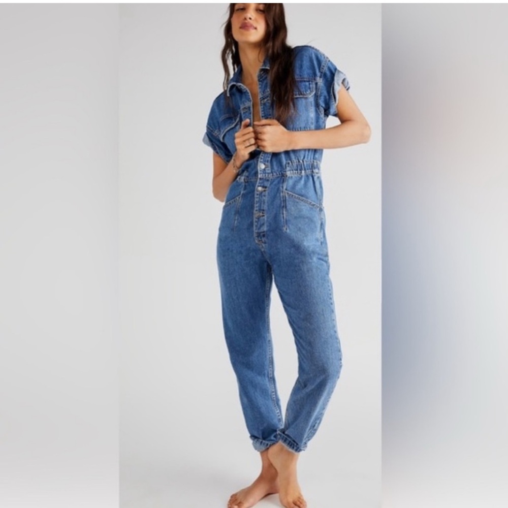 We The Free Blue Denim Women's Jean Overalls